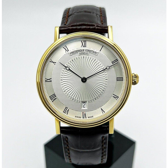 (SOLD!!) 39mm • Frederique Constant Gold Slimline Classics FC-306MC4S35 Automatic